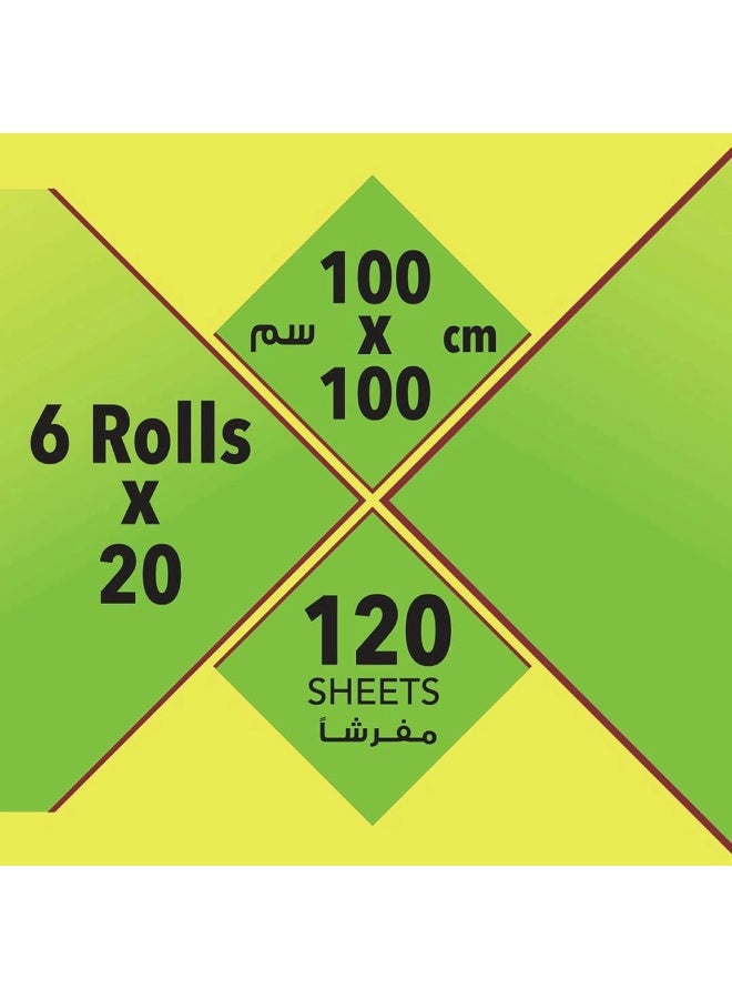 EnviroShield Plastic Sufra Rolls 100 X 100 Cm 120 Pc. - Image 3