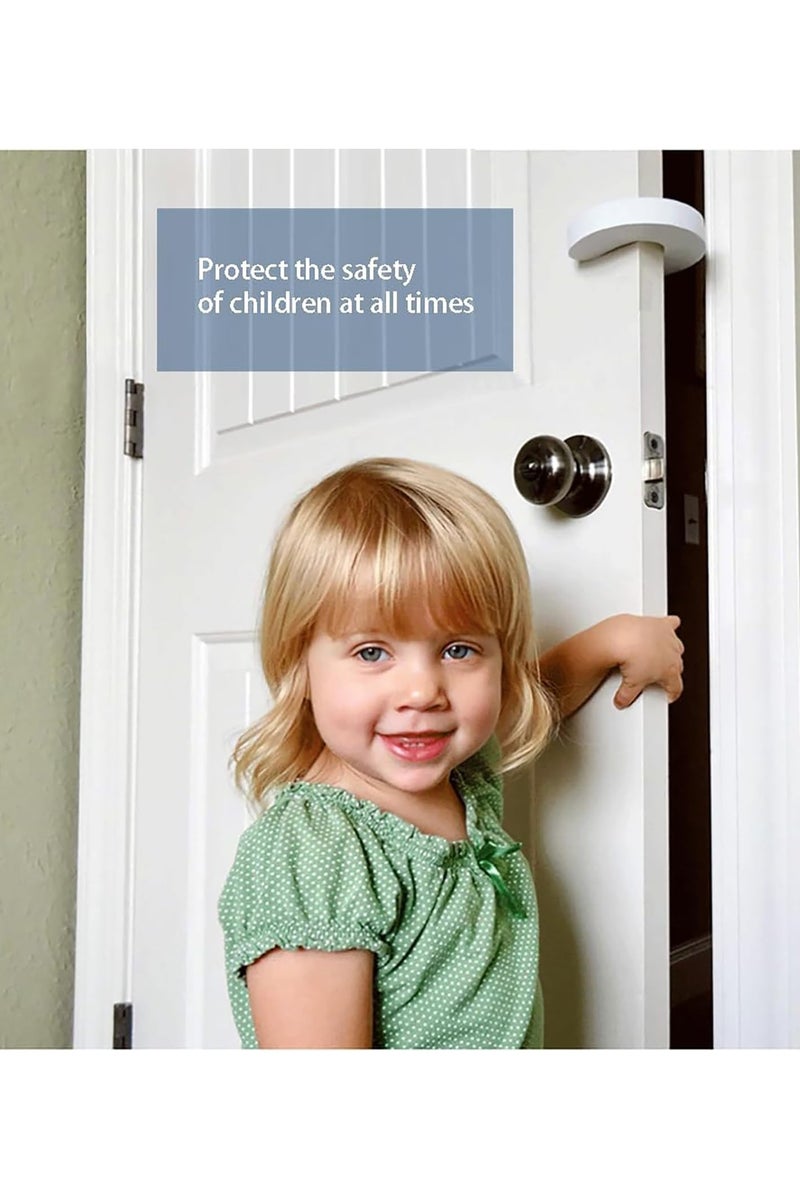 6 Pack Child Safety Door Guard, Soft Durable Foam Door Stopper, Prevents Finger Injuries & Slamming, for Home, Kids, Pets for All Doors (White) - Image 4