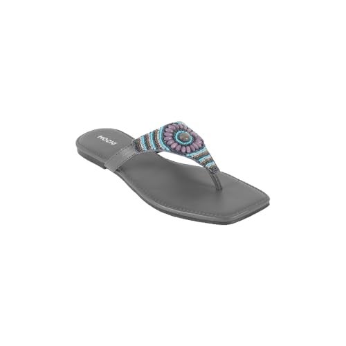 Mochi Women Grey Flat Slip-on Ethnicwear UK/5 EU/38 (32-1051) - Image 3