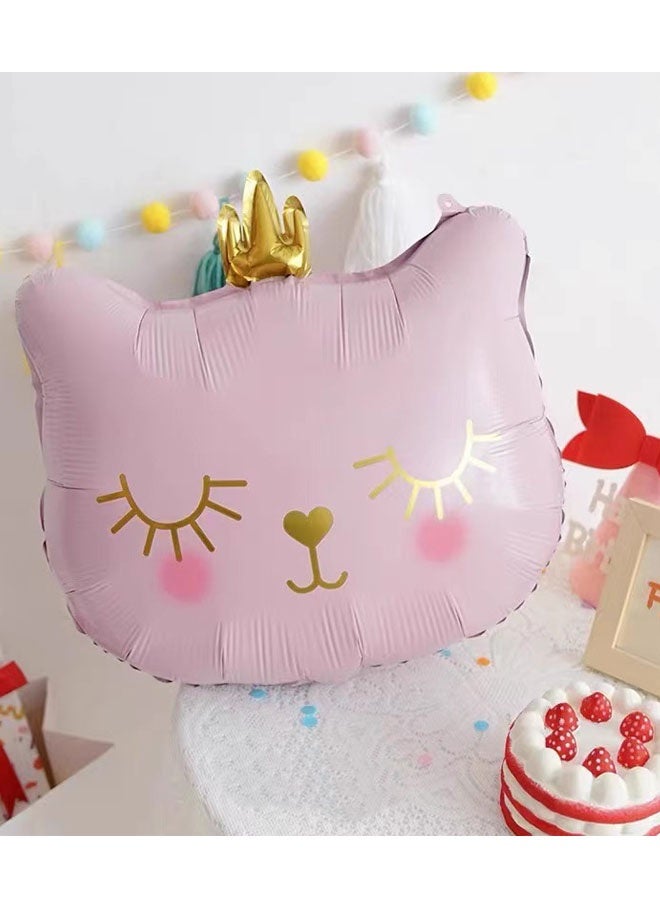 Party 2th birthday party decoration cat theme decoration balloon pink balloon - Image 3