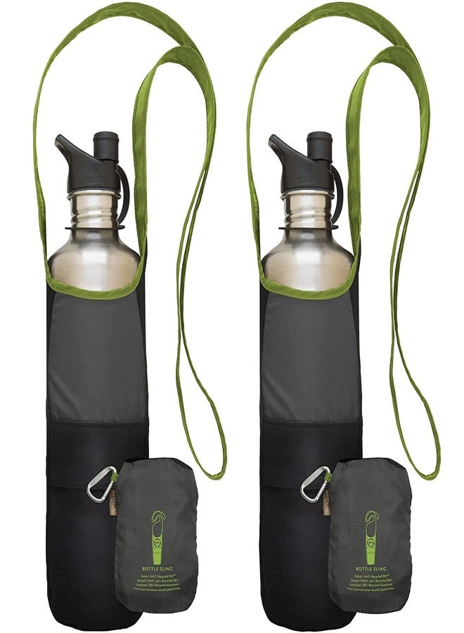 ChicoBag rePETe Water Bottle Sling w/Strap, Carabiner Clip, Built-In Pouch, & Convenient Pockets | Eco-Conscious | Perfect for Walks, Hikes, Outdoor Festivals | Limestone (Pack of 2) - Image 1