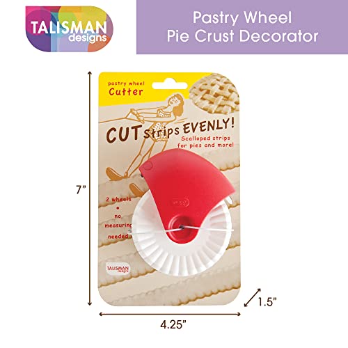 Talisman Designs Pie Crust Decorating Tools | Pastry Wheel Cutter | Set of 1 - Image 3
