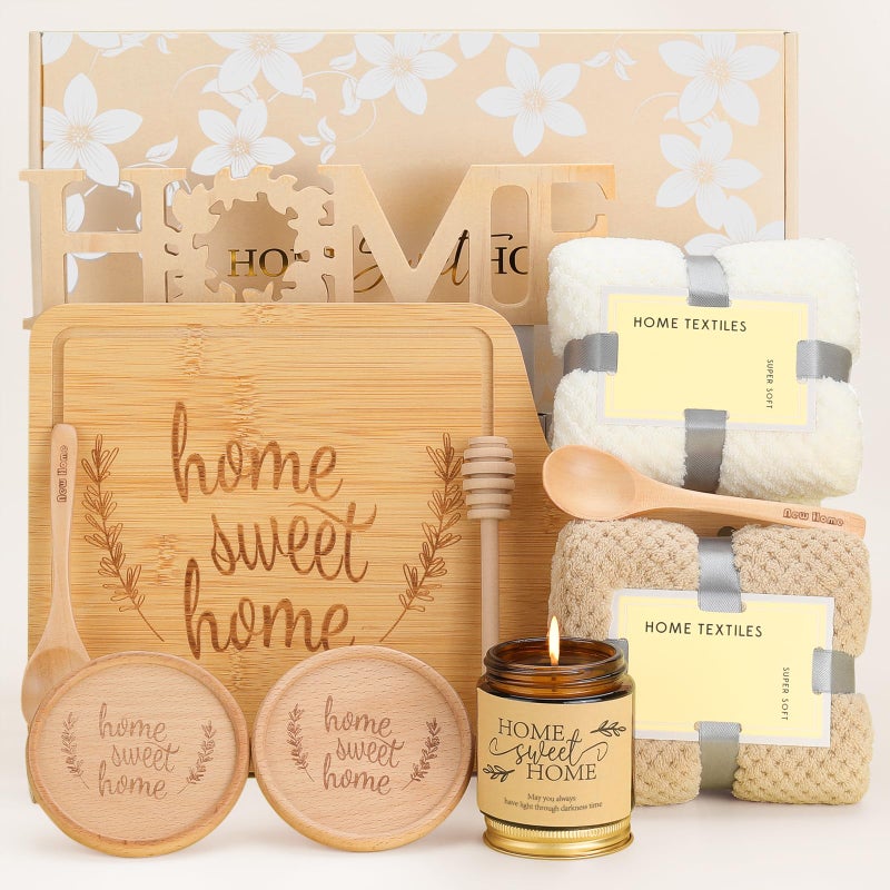 pengtai House Warming Gifts New HomeHousewarming GiftNew Home Gifts IdeasRealtors Closing Gifts for Home BuyersHome Sweet Home Bamboo Serving Board for Couple Women Men
