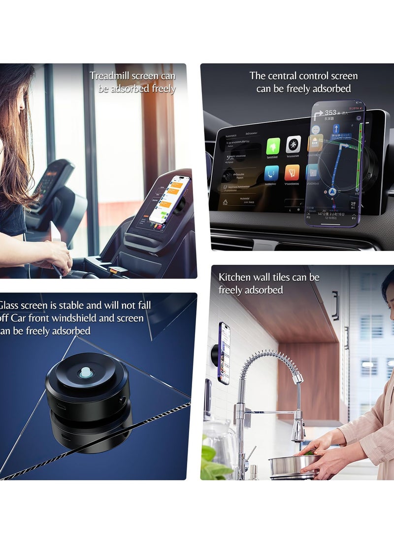 SOLARAE Magnetic Car Suction Cup Holder Mount,360¬∞Rotation Magnetic Car Cell Phone Holder,Suction Cup Car Phone Mount,Universal Adjustable Windshield Dashboard Mobile Phone Holder - Image 5