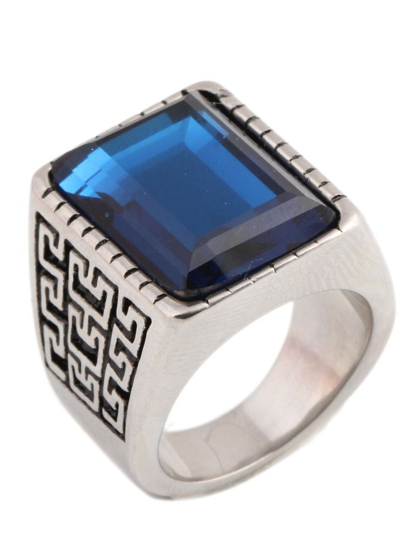 Stainless Steel Solid Polished Signet Ring