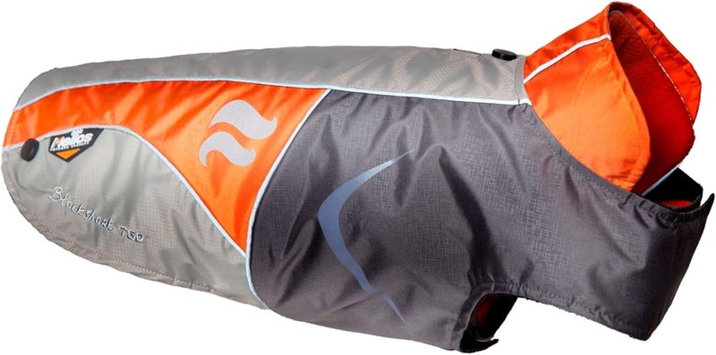 PuTwo DOGHELIOS LotusRusher Waterproof 2in1 Pet Dog Jacket Coat with Removable Polar Fleece Lining w Blackshark technology XSmall Orange Charcoal Grey Light Grey - Image 2