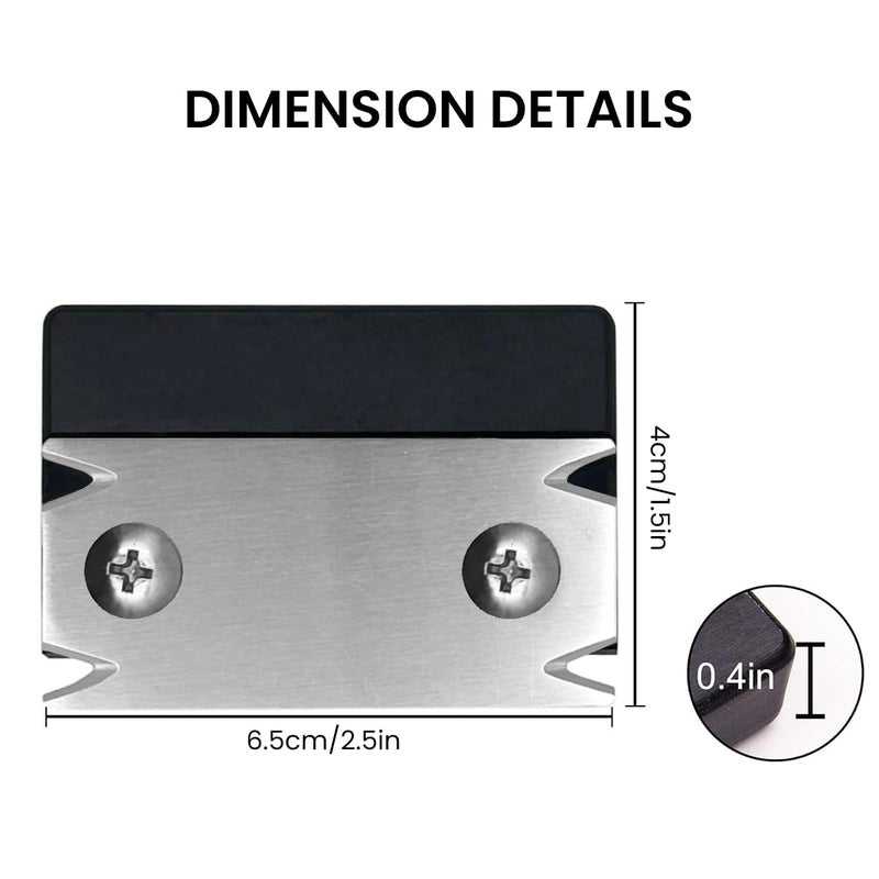 Serplex ® 2PCS آلة تقليم حواف وبلانر يدوي، شفرة من الفولاذ المقاوم للصدأ، بلانر حواف مزدوج الرأس لقطع الزوائد، التحدب وإزالة الزوائد، أداة محمولة للأعمال الخشبية والحرف الجلدية، آلة حواف مدمجة - Image 2