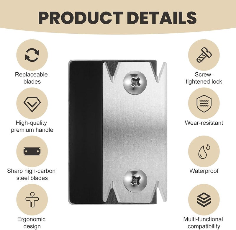Serplex ® 2PCS آلة تقليم حواف وبلانر يدوي، شفرة من الفولاذ المقاوم للصدأ، بلانر حواف مزدوج الرأس لقطع الزوائد، التحدب وإزالة الزوائد، أداة محمولة للأعمال الخشبية والحرف الجلدية، آلة حواف مدمجة - Image 5
