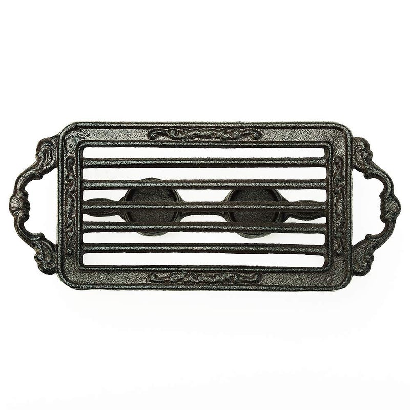Sungmor Heavy Duty Cast Iron Teapot Dish Warmer Stable Holder for Tealight Stand  Tealight Warmer Decorative Stove for Villa Yard BalconyRectangle