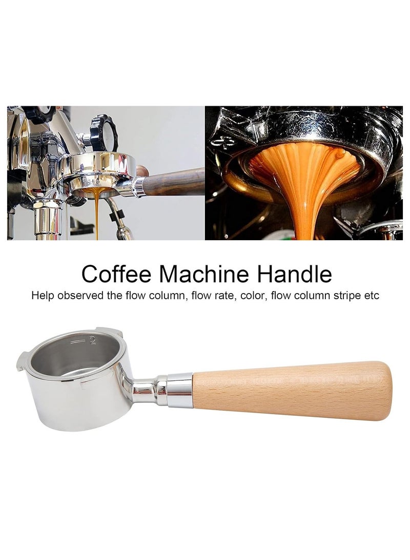 OMRAN CART 58mm 3 Ears Portafilter Bottomless Wooden handle with 18g Basket and Compatible with Hibrew H7, H7A, H10A, H10 Plus Barsetto, Calphalon Temp IQ, CASABREWS, Neutron Pro, Breville Barista Mini/Max - Image 4