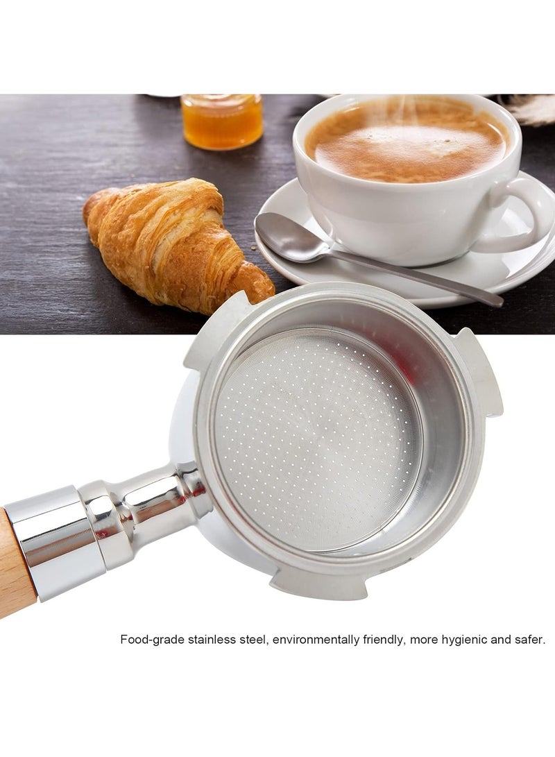 OMRAN CART 58mm 3 Ears Portafilter Bottomless Wooden handle with 18g Basket and Compatible with Hibrew H7, H7A, H10A, H10 Plus Barsetto, Calphalon Temp IQ, CASABREWS, Neutron Pro, Breville Barista Mini/Max - Image 5