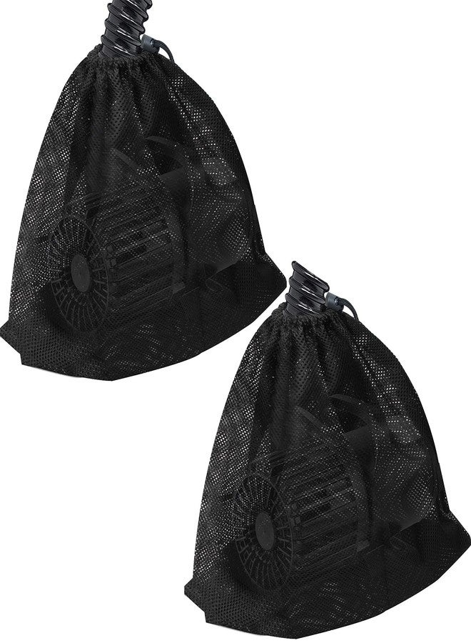 Hecaty 2 Pcs 12.2" x 15.9" Pump Barrier Bag, Pond Pump Filter Bag, Black Media Bag Large Pump Mesh Bag for Outdoor Water Ponds Filters (2Pcs-12.2"x 15.9") - Image 1