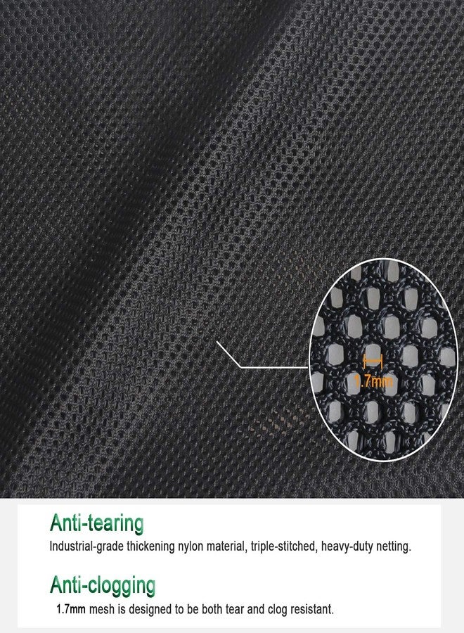 Hecaty 2 Pcs 12.2" x 15.9" Pump Barrier Bag, Pond Pump Filter Bag, Black Media Bag Large Pump Mesh Bag for Outdoor Water Ponds Filters (2Pcs-12.2"x 15.9") - Image 3