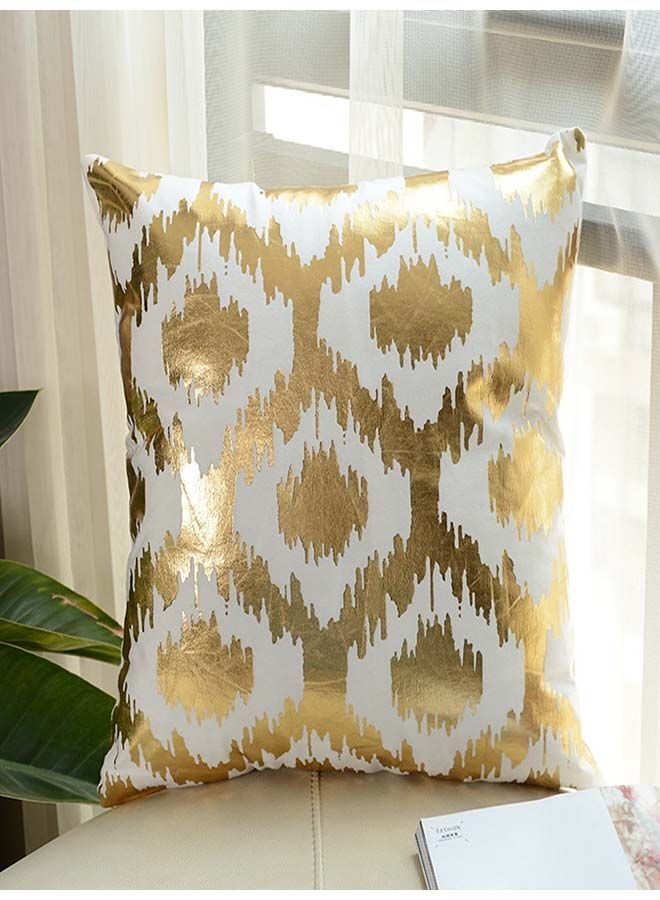 غطاء وسادة ديكور بطبعة كلاسيكية ولون برونزي متعدد الألوان 45x45سنتيمتر