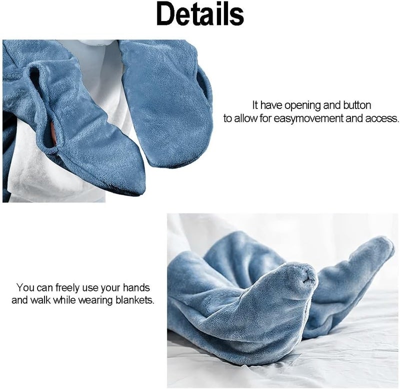 inkArts Shark Blanket Adult & Kid, Shark Onesie Kid, Shark Costume Kids, Shark Blanket Hoodie Onesie - Image 4