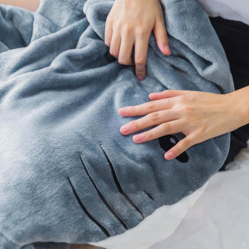 inkArts Shark Blanket Adult & Kid, Shark Onesie Kid, Shark Costume Kids, Shark Blanket Hoodie Onesie - Image 5