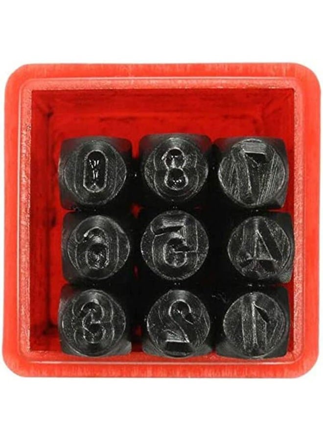 Boxonly 9 Pcs 6mm Number Metal Punch Set Stamped Digital Code Alphabet Mark Number 0-9 for DIY Jewelry Making Craft Tool - Image 2