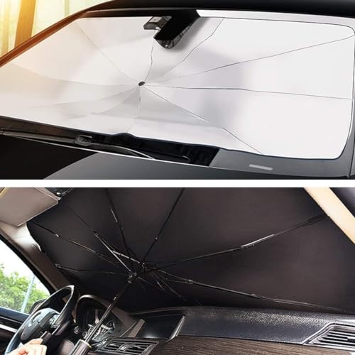 FEXONXA Car Sun Shade Windshield Cover, Umbrella Style, Full Coverage, Heat Insulation, Foldable, Universal Fit for Cars, SUVs, Trucks - Image 4