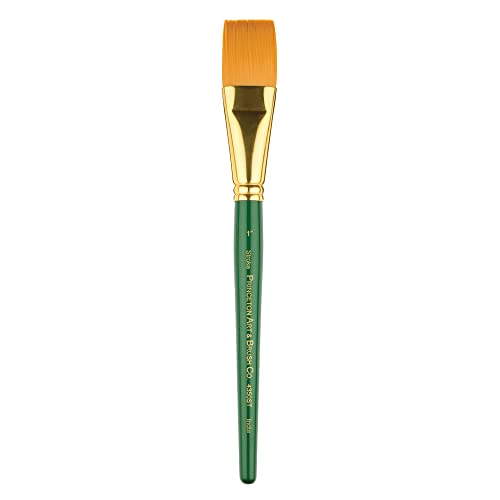 Princeton Princeton Artist Brush Co Lauren Series 4350  Short Handled Stroke Size 1  Single Golden Synthetic Paintbrush for Watercolor and Acrylic Painting 