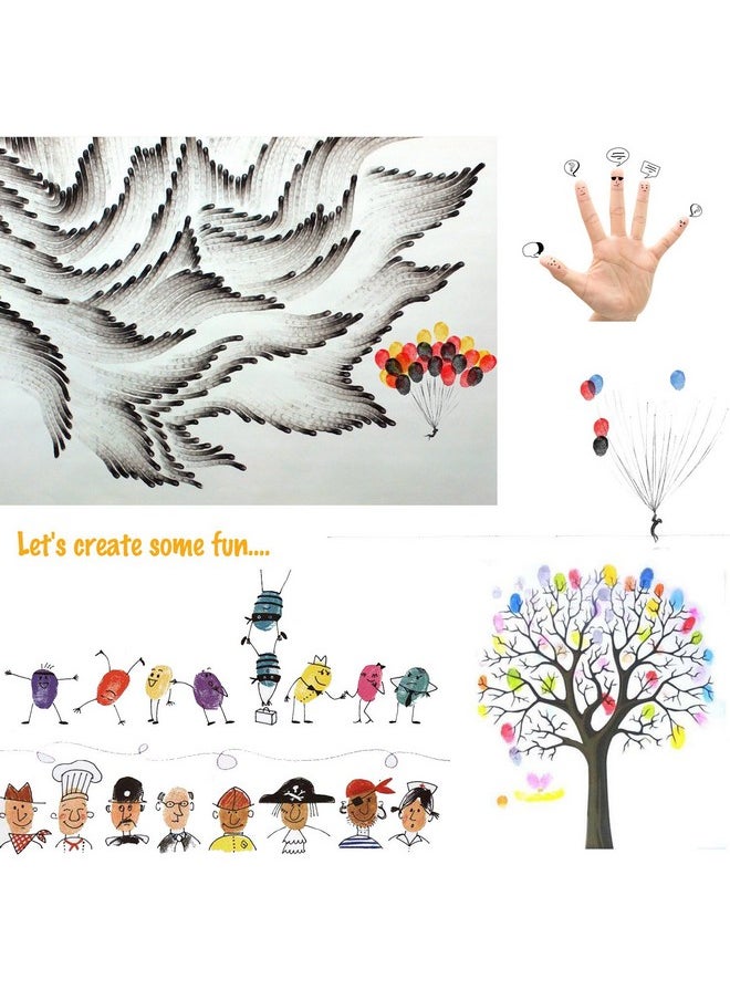 Lsushine - Craft Ink Pad Stamps Partner Diy Color 20 Colors Rainbow Finger Ink Pad For Kids (Pack Of 20) - Image 1