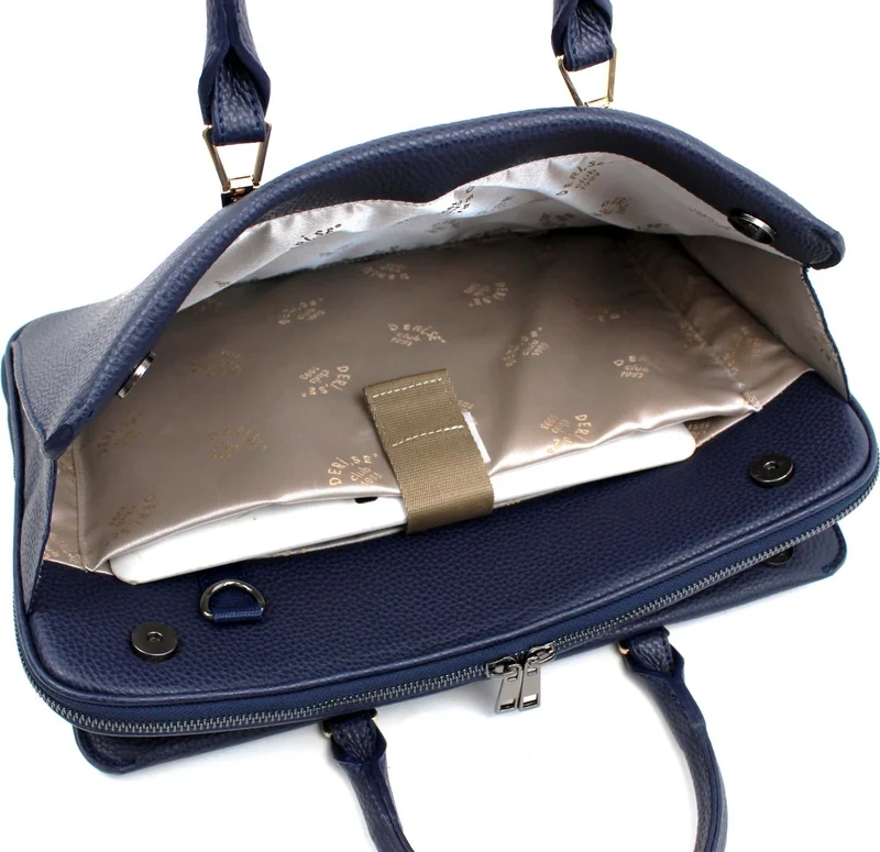 Derise Club Women's Navy Blue Suspended File Document 13 & 14 inch Laptop and Briefcase