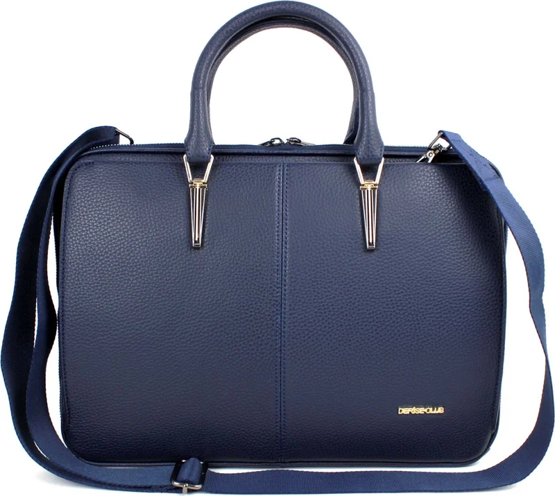 Derise Club Women's Navy Blue Suspended File Document 13 & 14 inch Laptop and Briefcase