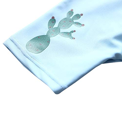 Best for All Baby Toddler Boys Two Pieces Swimsuit Set Swimwear Dinosaur Bathing Suit Rash Guards with Hat UPF 50+ (Lake Blue, 3-6 Months) - Image 5