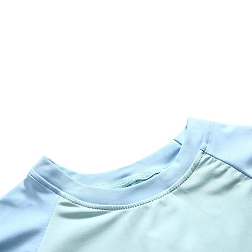 Best for All Baby Toddler Boys Two Pieces Swimsuit Set Swimwear Dinosaur Bathing Suit Rash Guards with Hat UPF 50+ (Lake Blue, 3-6 Months) - Image 3