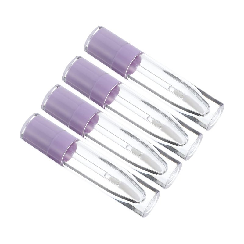 10pcs Empty Lip Gloss Tubes Wand Round Lip Balm Containers for Diy Gloss Making Portable and Refillable Bottles Light Purple - Image 1