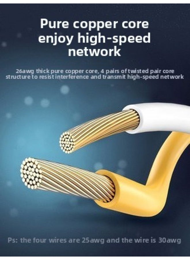 Generic - Lvlian NW121 Class 8 CAT8 Class 8 Shielded High-speed 10 Gigabit Network Jumper Router Twisted Cable-Line Length:10M Model 70616 - Image 1