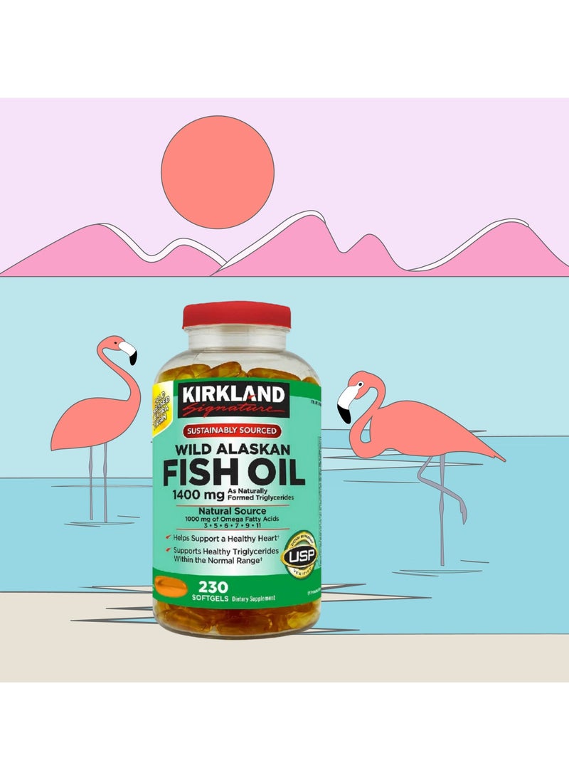Kirkland Wild Alaskan Fish Oil 1400 mg, 230 Softgels  - Image 4