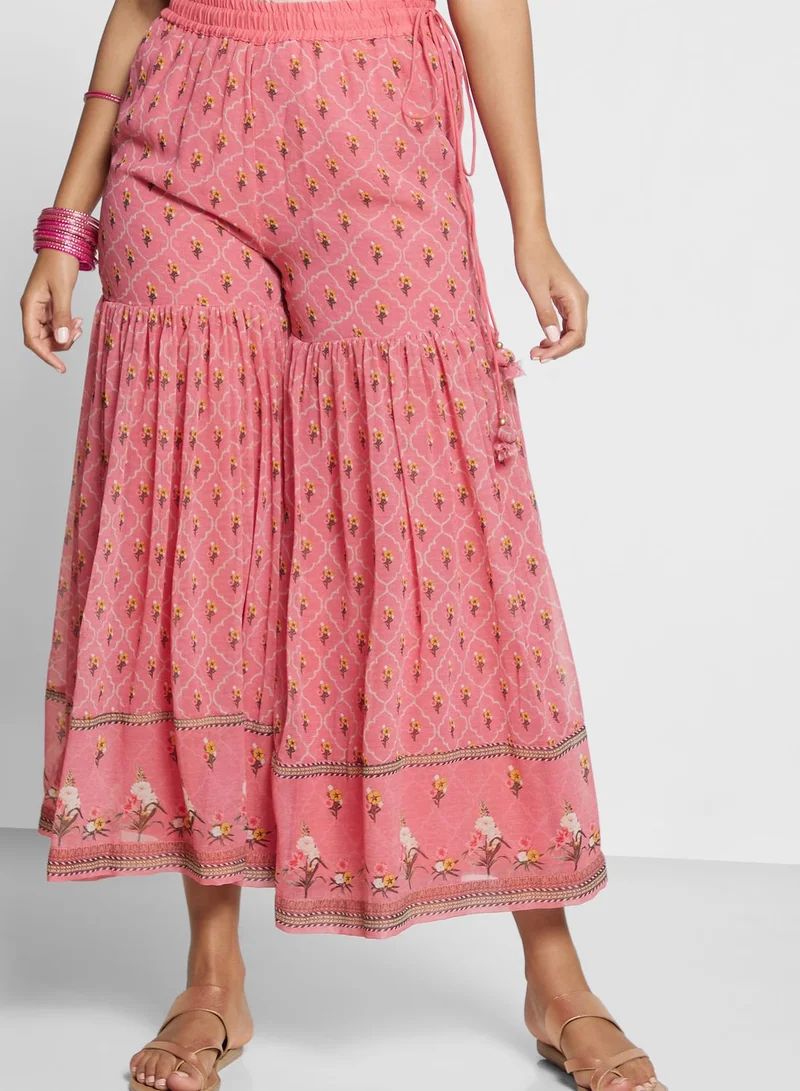 Biba Floral Kurti with Bottom & Dupatta