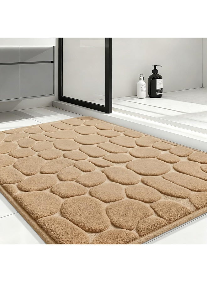 مجموعة من 3 سجادات حمام قابلة للغسل في الغسالة، سجادات أرضية ماصة للحمام بطيئة الارتداد، غير قابلة للانزلاق، فائقة الامتصاص وسريعة الجفاف، قاعدة غير قابلة للانزلاق وسهلة التنظيف، تتضمن سجادة حمام غير قابلة للانزلاق، وسجادة محيطية، وغطاء غطاء المرحاض. - Image 5