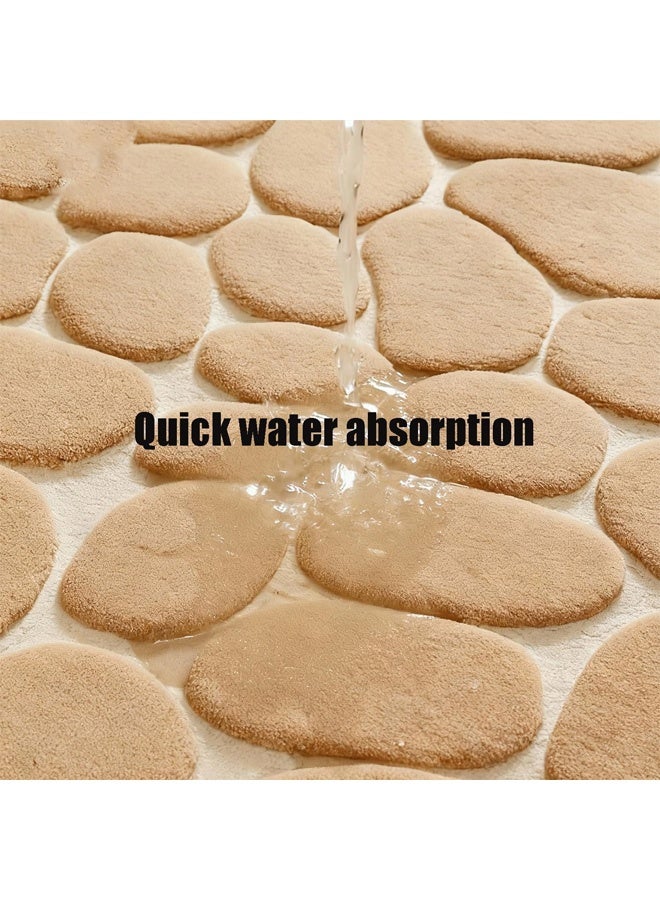 مجموعة من 3 سجادات حمام قابلة للغسل في الغسالة، سجادات أرضية ماصة للحمام بطيئة الارتداد، غير قابلة للانزلاق، فائقة الامتصاص وسريعة الجفاف، قاعدة غير قابلة للانزلاق وسهلة التنظيف، تتضمن سجادة حمام غير قابلة للانزلاق، وسجادة محيطية، وغطاء غطاء المرحاض. - Image 3