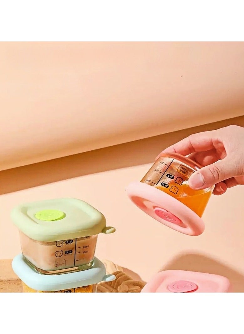 RAKAY Baby Food Containers 3 Pack Reusable Infant Food Storage Jars with Lids Small Snack Containers for Babies Microwave and Dishwasher Safe Everyday Use Home and Travel - Image 4