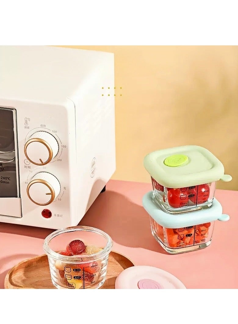 RAKAY Baby Food Containers 3 Pack Reusable Infant Food Storage Jars with Lids Small Snack Containers for Babies Microwave and Dishwasher Safe Everyday Use Home and Travel - Image 2