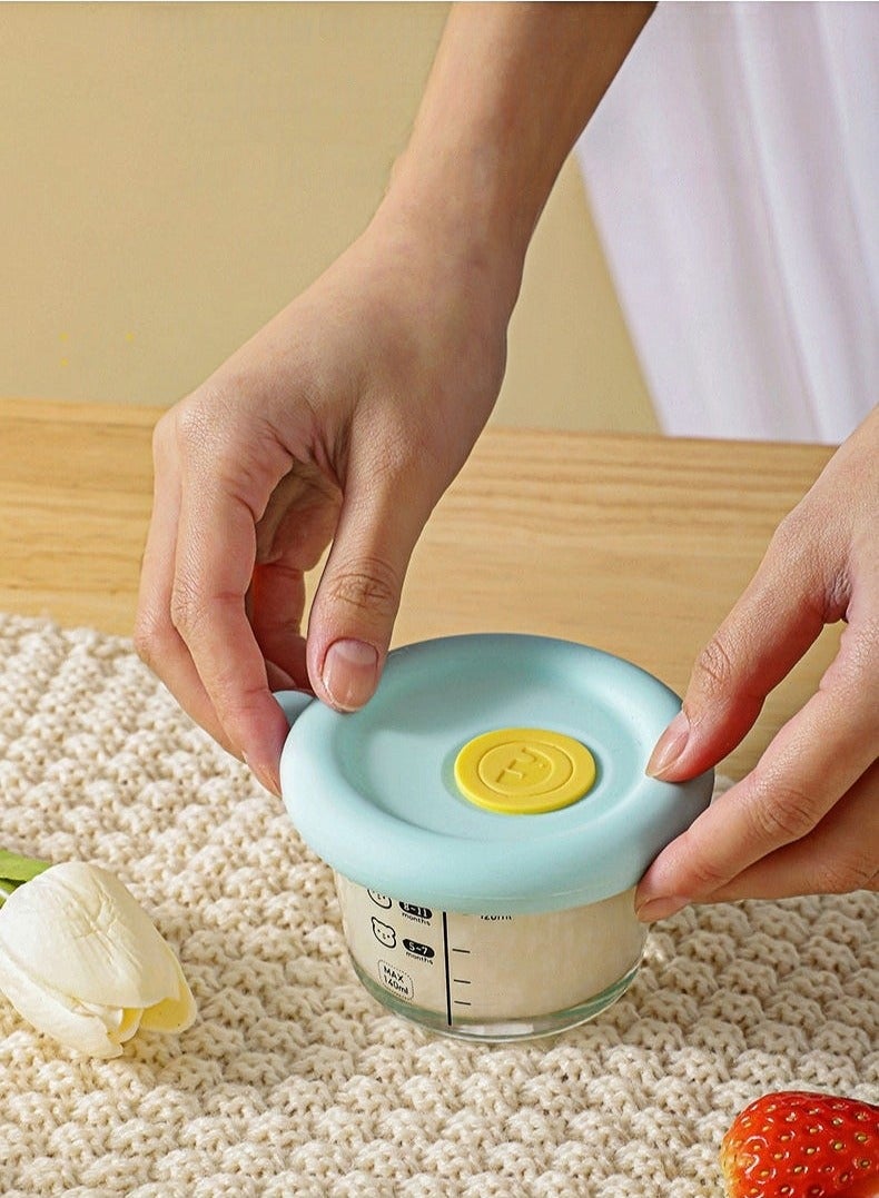 RAKAY Baby Food Containers 3 Pack Reusable Infant Food Storage Jars with Lids Small Snack Containers for Babies Microwave and Dishwasher Safe Everyday Use Home and Travel - Image 5