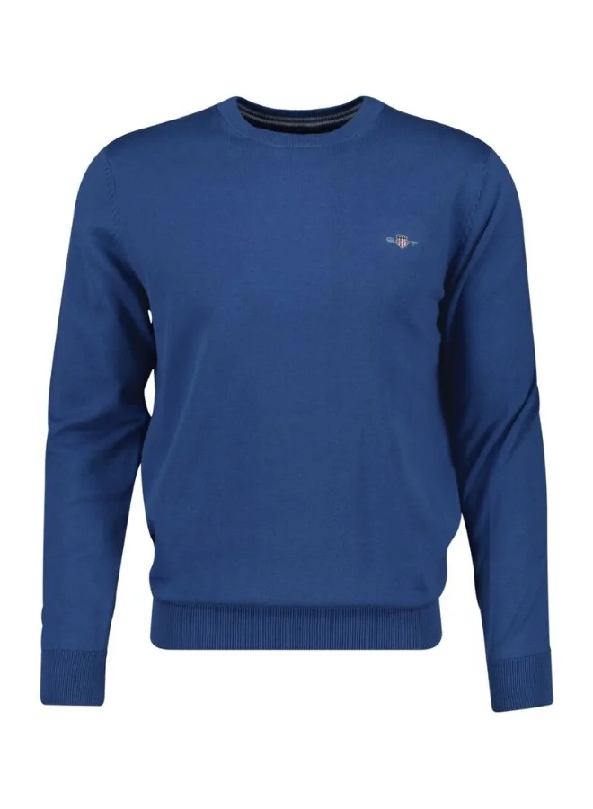 غانت Classic Cotton Crew Neck Sweater