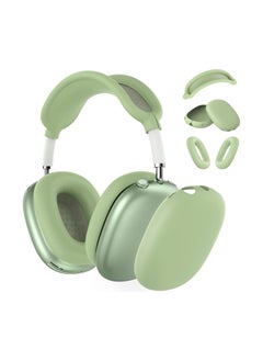 Silicone Cases Suitable for Apple AirPods Max 3-in-1 Headphones Anti-Scratch Ear Cups Cover Headband Cover and Ear Pad Protector Case Skin Accessories (Green)