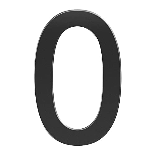 LUXYARD 3 Inch House Numbers Sticker Stainless Steel, Self-Stick Metal Address Number Black Sign 0 - Image 1