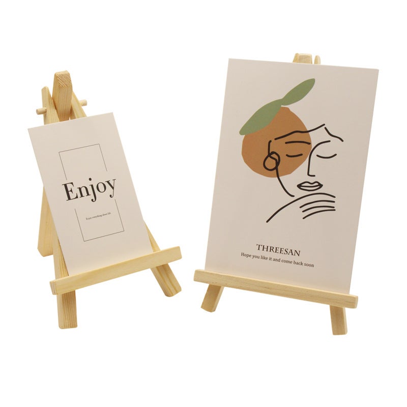 Log Material Mini Small Easel Frame Set Log Material Children'S Sketch Painting Easel Desktop Tripod - Image 5