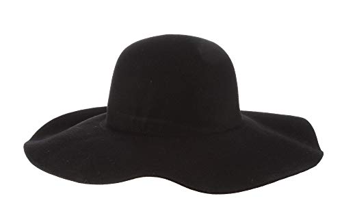 Scala Women's Big Brim Wool Felt Floppy Hat, Black, One Size - Image 2