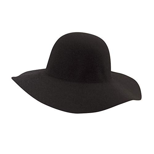 Scala Women's Big Brim Wool Felt Floppy Hat, Black, One Size - Image 4