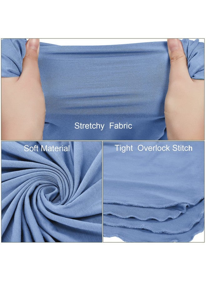 JaGely 2 Pack Baby Newborn Swaddle Blanket And Hat Set 47 X 47 Large Stretchy Newborn Swaddle Blankets With Hat Soft Receiving Blankets For Newborn Baby Boy And Girl Essentials - Image 3