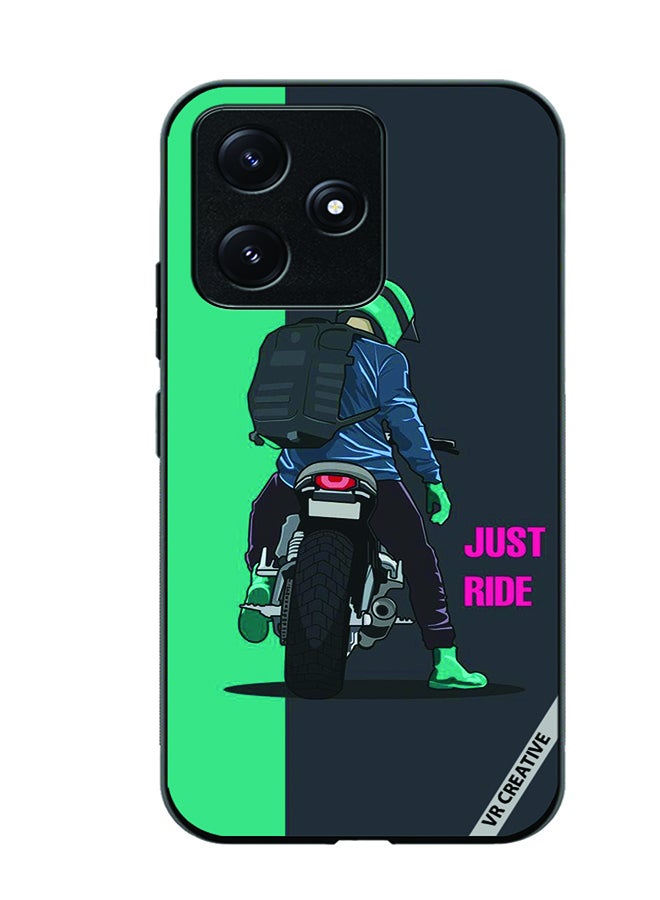 VR CREATIVE Protective Case Cover For Xiaomi Poco M6 Pro 5G Just Ride Design Multicolour - Image 1