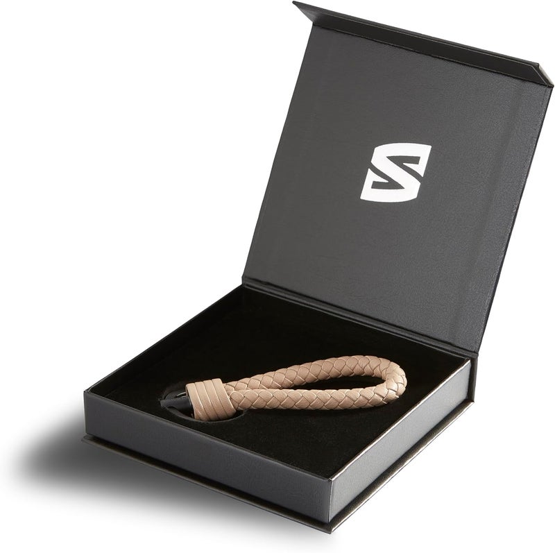 SERASAR Leather Lanyard with Stainless Steel Keychain - Additional Rings for Small Keys - Ideal for Car, Motorcycle, Bicycle and Home - Keychain with Gift Box - Image 3