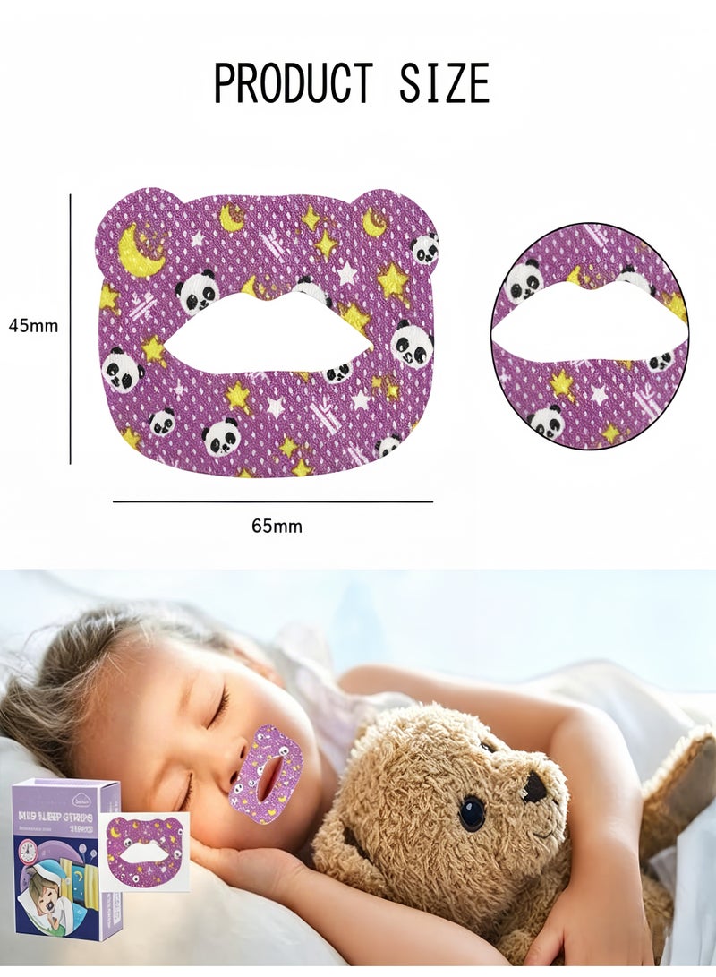 30Pcs Kids Sleep Strips -With Nasal Patch， Gentle Mouth Tape for Anti-Snoring, Nose Breathing Improvement, and Better Night Sleep - Image 2