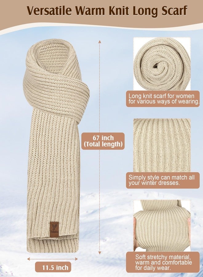 Yafeite Women Beanie Scarf Gloves Headband Set, Winter Fleece Lined Hat Ear Warmer Knit Scarf Women Gloves Gift Set 4 in 1 - Image 4