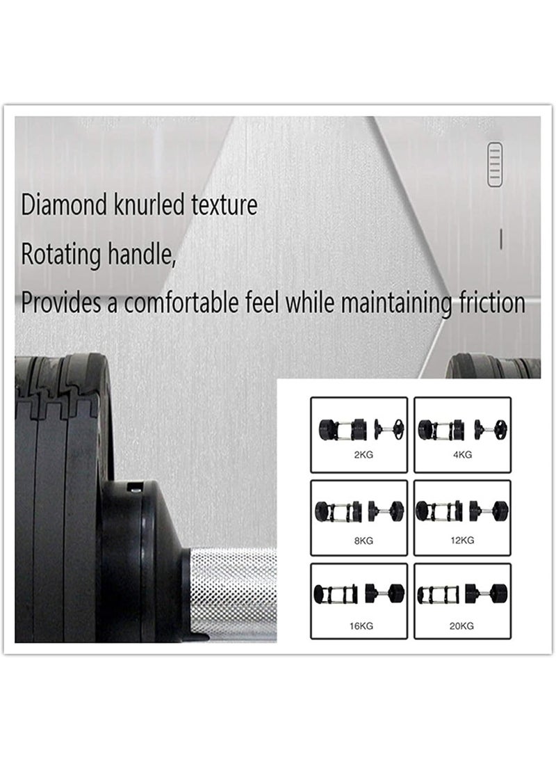 مارشال فيتنس، قطعة واحدة من الدمبل متعددة الوظائف، دمبل قابلة للتعديل لمدة ثانية واحدة لتغيير الوزن تلقائيًا، دمبل رجالي منزلي، وزن الذراع، دمبل 1 × 32 كجم-MF-8070 - Image 5
