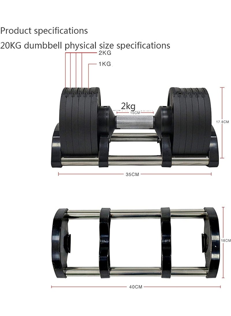 مارشال فيتنس، قطعة واحدة من الدمبل متعددة الوظائف، دمبل قابلة للتعديل لمدة ثانية واحدة لتغيير الوزن تلقائيًا، دمبل رجالي منزلي، وزن الذراع، دمبل 1 × 32 كجم-MF-8070 - Image 3